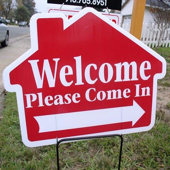 Double Sided Plastic Lawn Signs