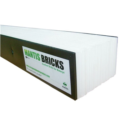 Corte por chorro de agua de ladrillos con menos residuos de ladrillos