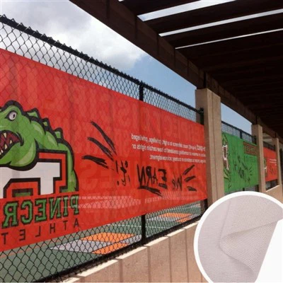 Tela de malla con impresión de logotipo